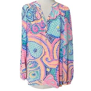 Lilly Pulitzer Elsa Silk Top. Size Medium
